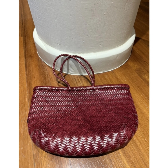 Dragon Diffusion Grace small basket bag burgundy color - Picture 2 of 8